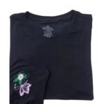 Preto Borboleta Com Flor